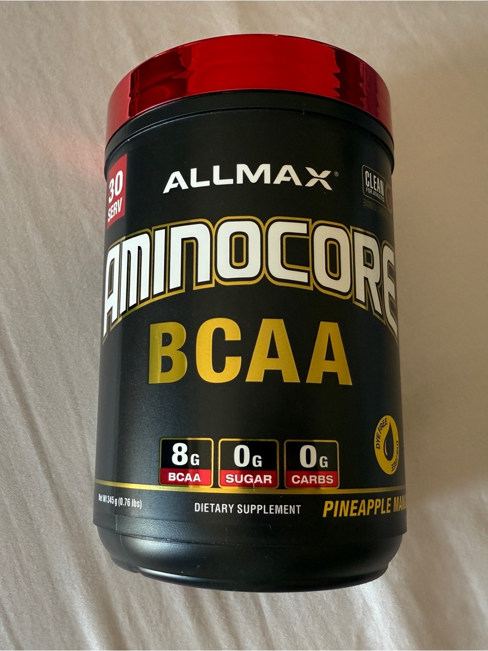 Allmax Nutrition Aminocore BCAA Powder Pineapple Mango 345 grams .76 lbs New